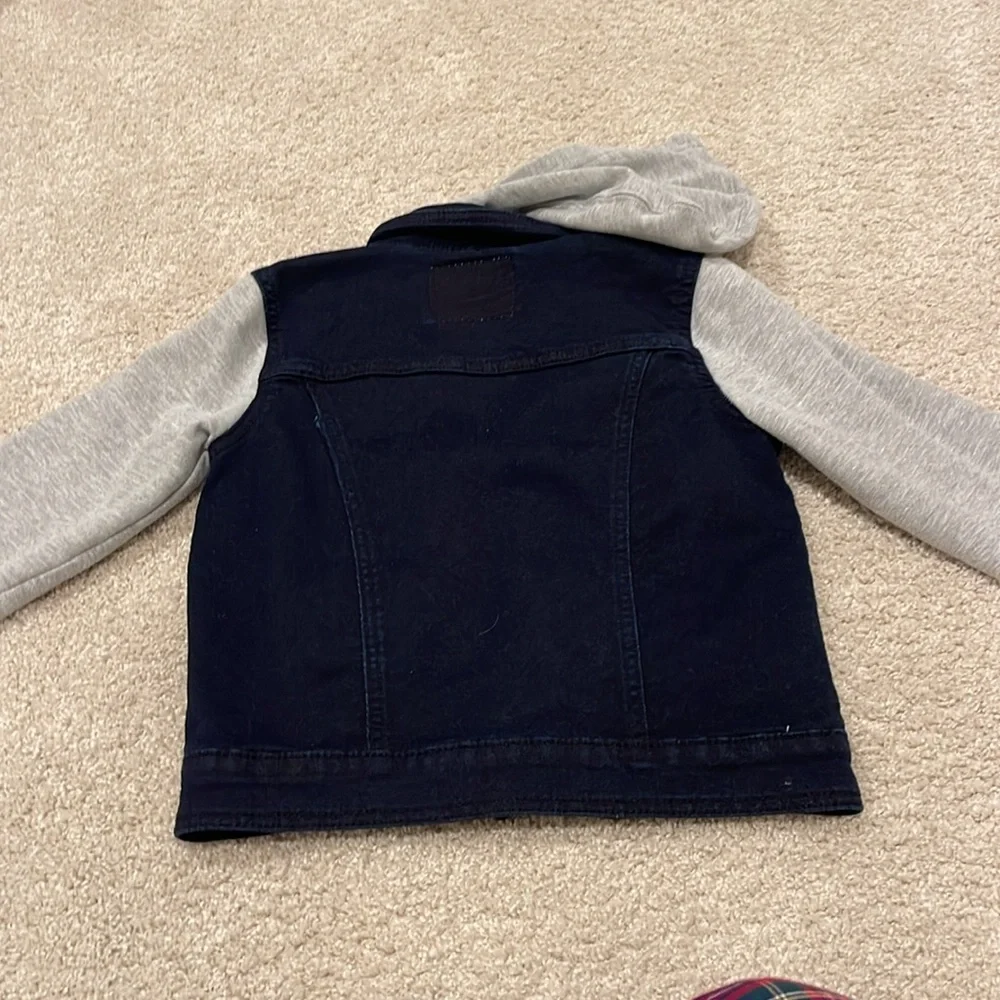 Levi’s mixed media hoodie jacket, size 7 - Picture 3 of 8